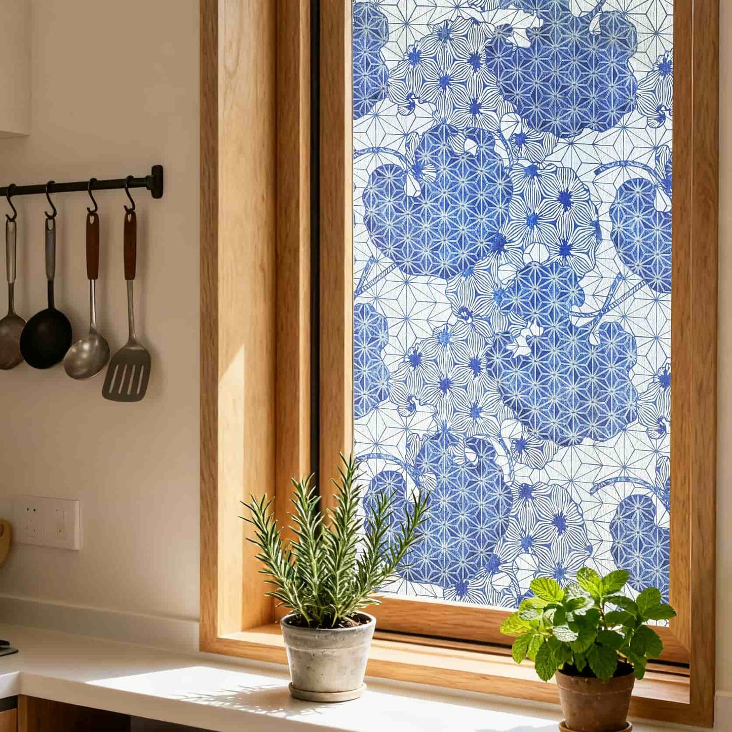 ADD.HERES Paper Flower Stationery 3D Stained Glass Window Film Static Cling