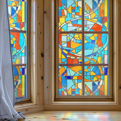 ADD.HERES Picasso 3D Stained Glass Window Film Static Cling