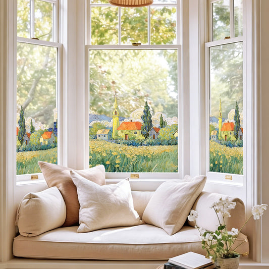 ADD.HERES Toscana 3D Stained Glass Window Film Static Cling
