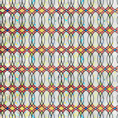 ADD.HERES Amber Flowing Light 3D Stained Glass Window Film Static Cling