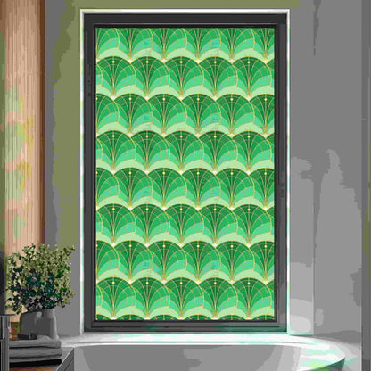 ADD.HERES Aqua Luster 3D Stained Glass Window Film Static Cling