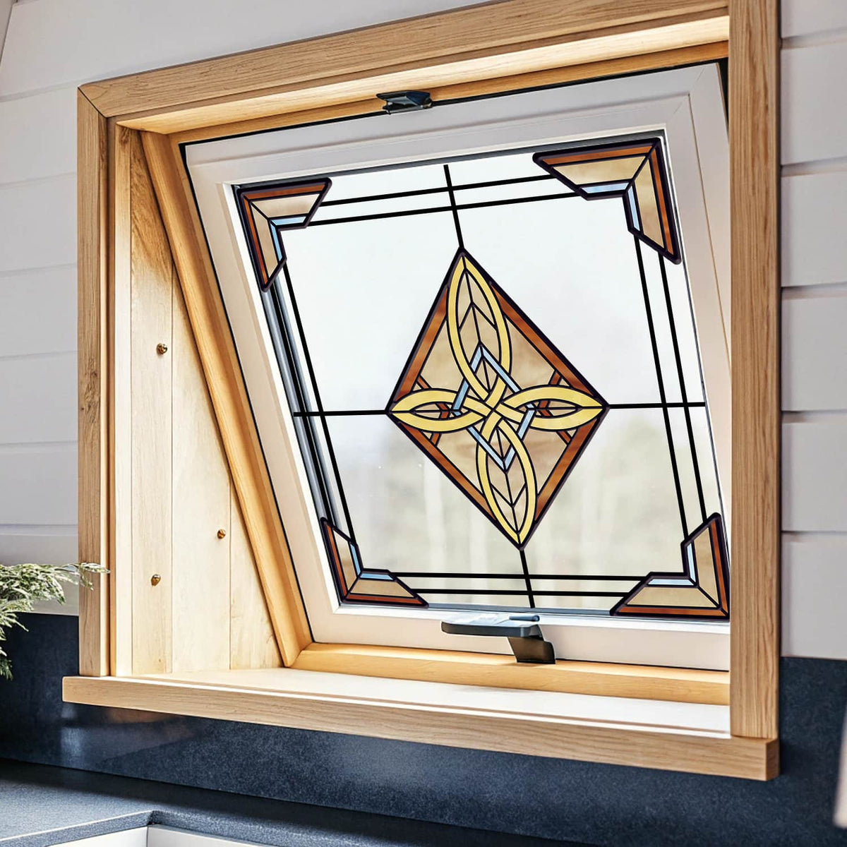 Aurora’s Knot Static Cling Window Film | Decorative Stained Glass ...