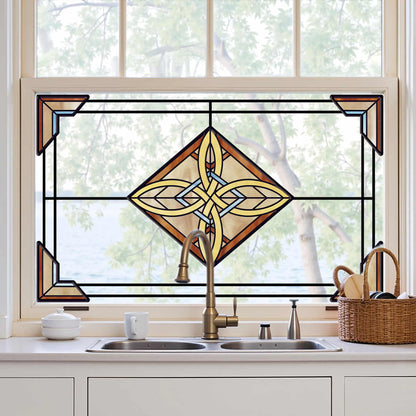 ADD.HERES Aurora's Knot 3D Stained Glass Window Film Static Cling