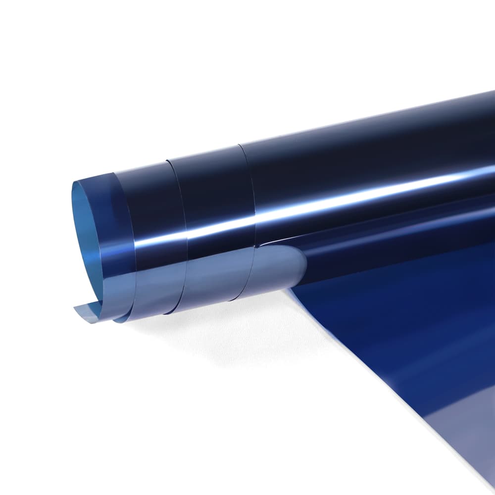 ADD.HERES Blue Silver One Way Solar Control Window Film Static Cling