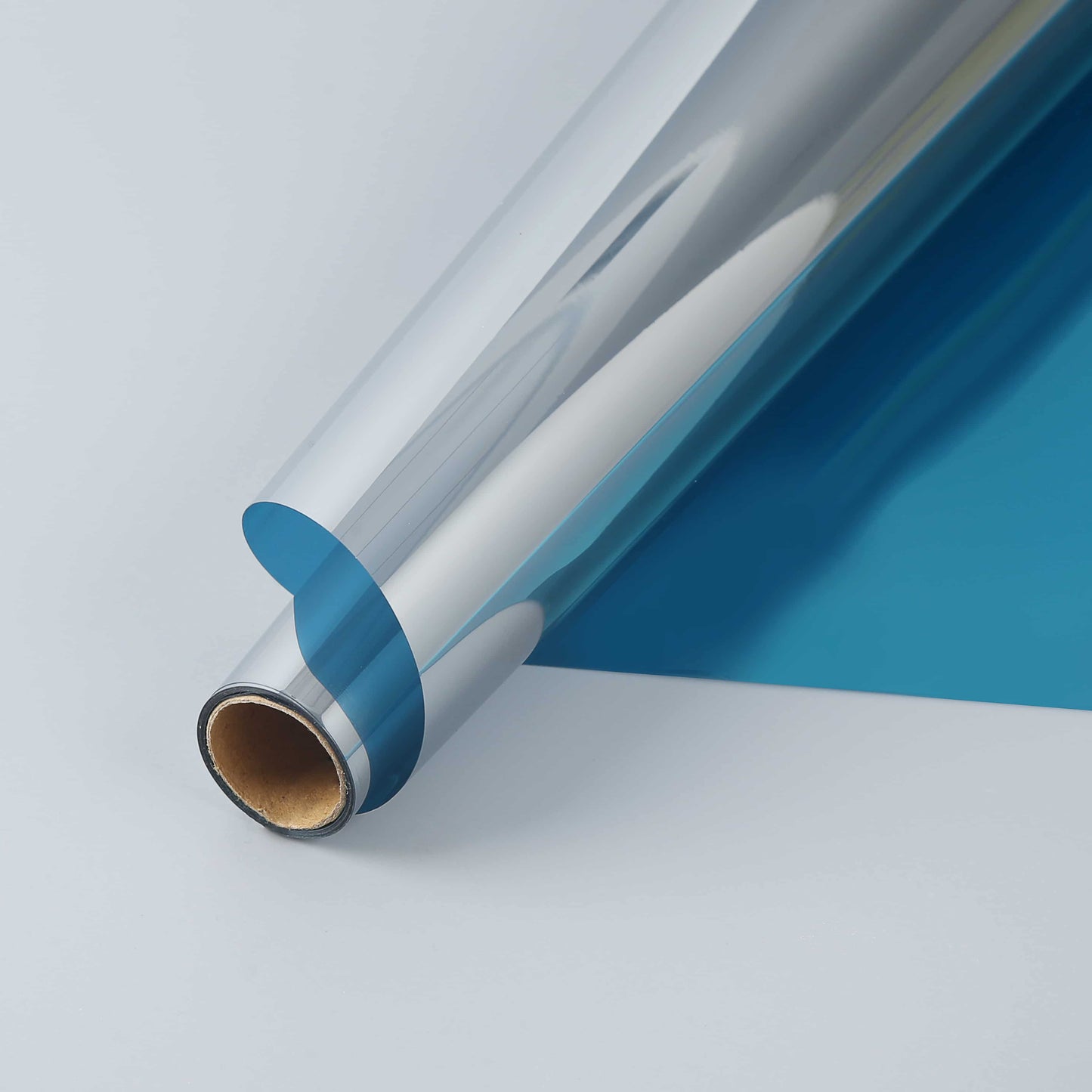 ADD.HERES Blue Silver One Way Solar Control Window Film Static Cling