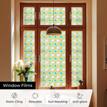 ADD.HERES Budapest 3D Stained Glass Window Film Static Cling