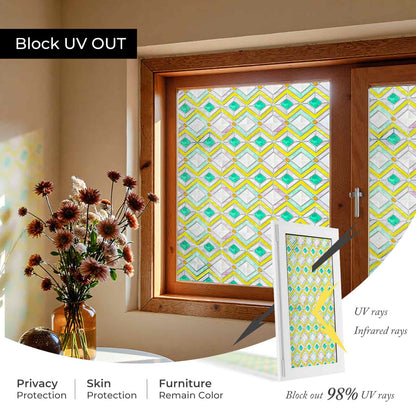 ADD.HERES Budapest 3D Stained Glass Window Film Static Cling