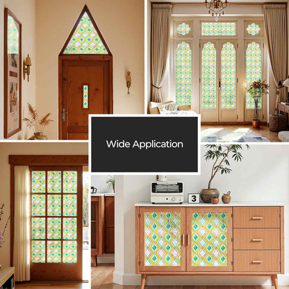ADD.HERES Budapest 3D Stained Glass Window Film Static Cling