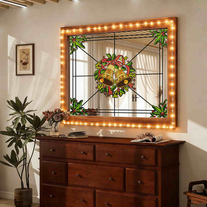 ADD.HERES Christmas Bells 3D Stained Glass Window Film Static Cling