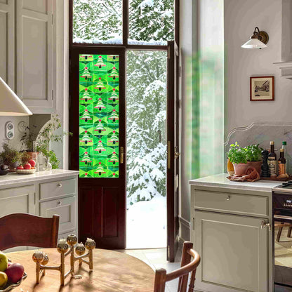 ADD.HERES Christmas Forest 3D Stained Glass Window Film Static Cling