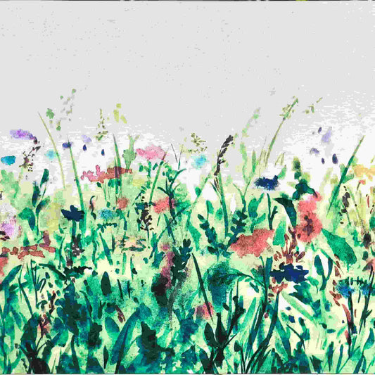 ADD.HERES Colorful Flower Field 3D Stained Glass Window Film Static Cling