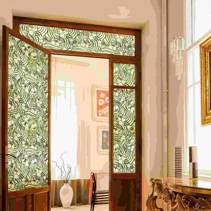 ADD.HERES Dancing Plant 3D Stained Glass Window Film Static Cling