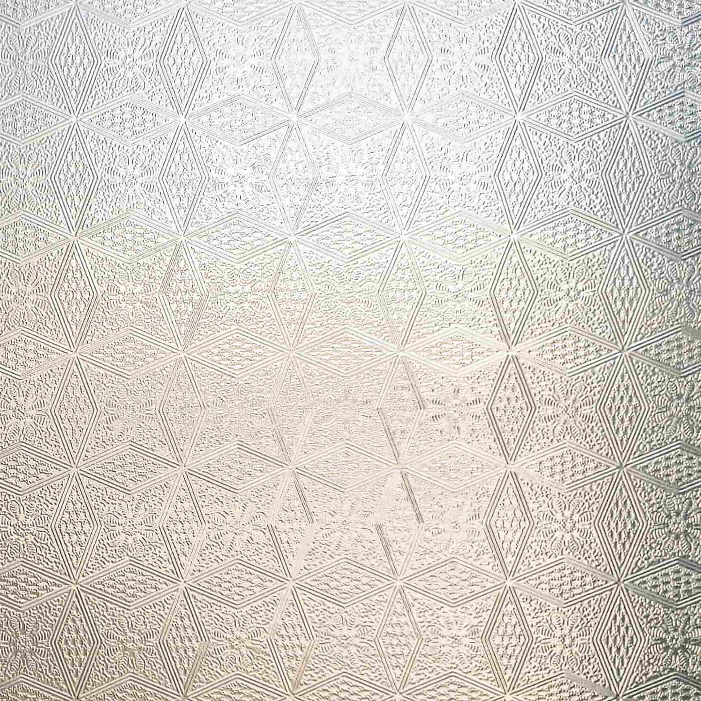 ADD.HERES Diamond-Shaped Flower 3D Stained Glass Window Film Static Cling