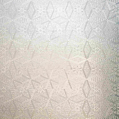 ADD.HERES Diamond-Shaped Flower 3D Stained Glass Window Film Static Cling