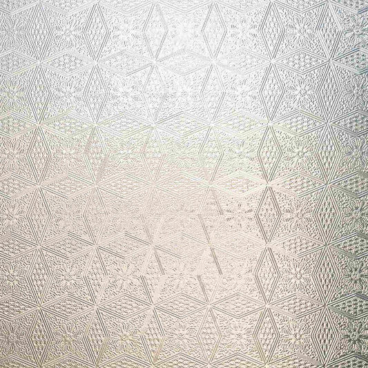 ADD.HERES Diamond-Shaped Flower 3D Stained Glass Window Film Static Cling