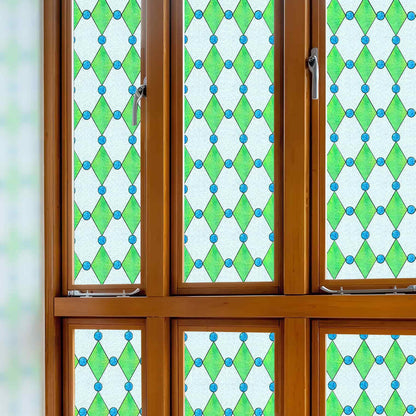 ADD.HERES Diamond Lattice 3D Stained Glass Window Film Static Cling