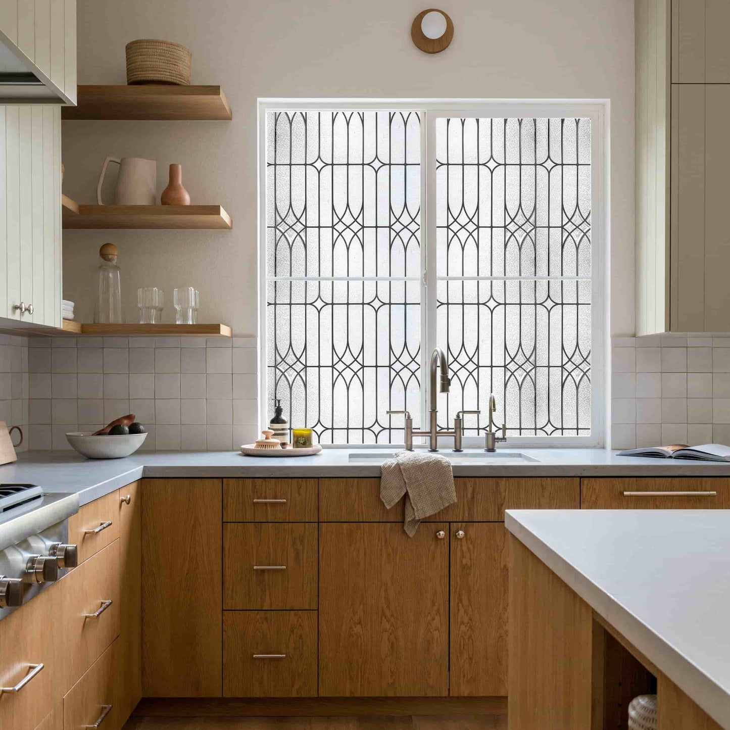 ADD.HERES Dusseldorf 3D Stained Glass Window Film Static Cling