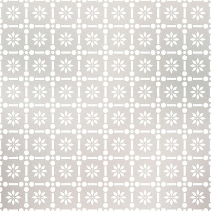 ADD.HERES Floral Grid‌ 3D Stained Glass Window Film Static Cling