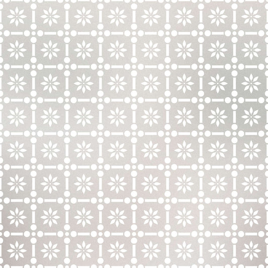 ADD.HERES Floral Grid‌ 3D Stained Glass Window Film Static Cling