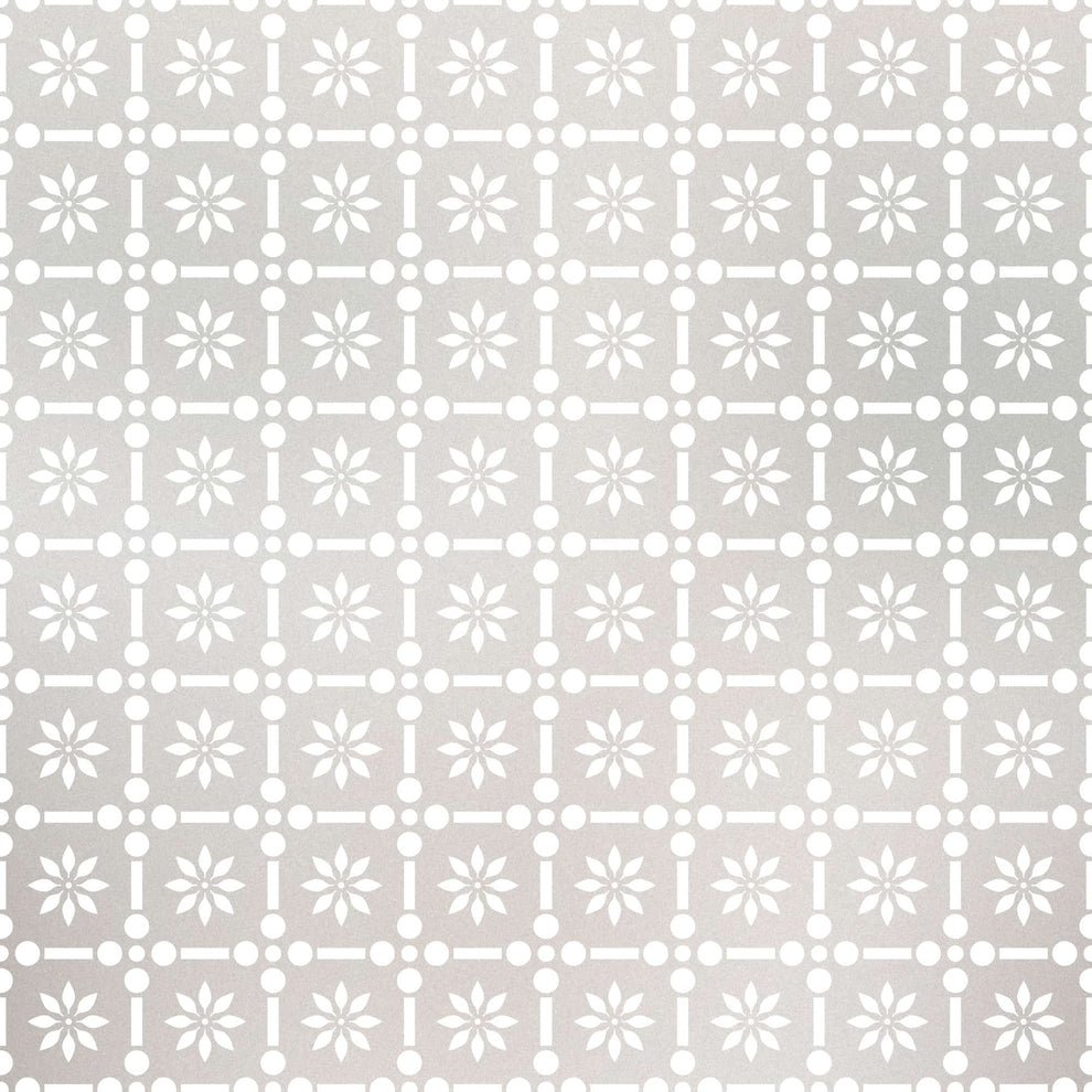 ADD.HERES Floral Grid‌ 3D Stained Glass Window Film Static Cling