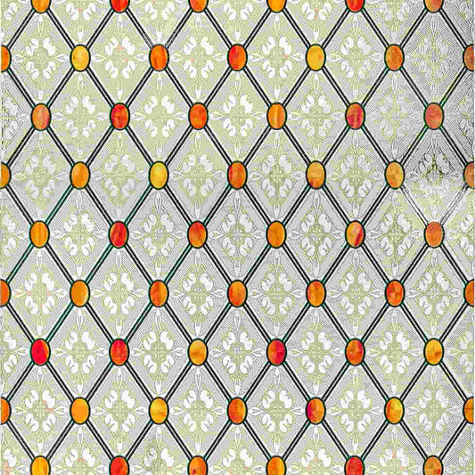 ADD.HERES Gothic Diamond 3D Stained Glass Window Film Static Cling
