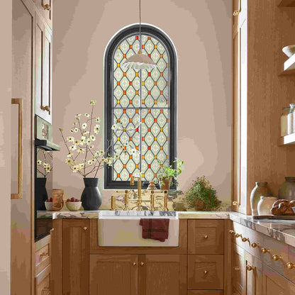 ADD.HERES Gothic Diamond 3D Stained Glass Window Film Static Cling