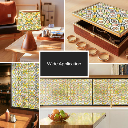 ADD.HERES Grid Order 3D Stained Glass Window Film