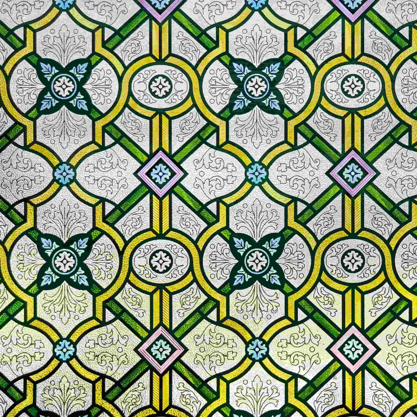 ADD.HERES Holy Lattice 3D Stained Glass Window Film Static Cling