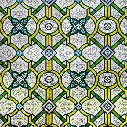 ADD.HERES Holy Lattice 3D Stained Glass Window Film Static Cling