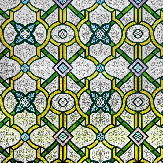 ADD.HERES Holy Lattice 3D Stained Glass Window Film Static Cling