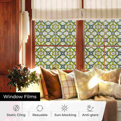 ADD.HERES Holy Lattice 3D Stained Glass Window Film Static Cling
