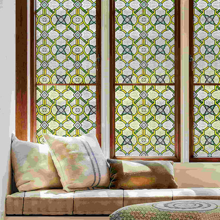 ADD.HERES Holy Lattice 3D Stained Glass Window Film Static Cling