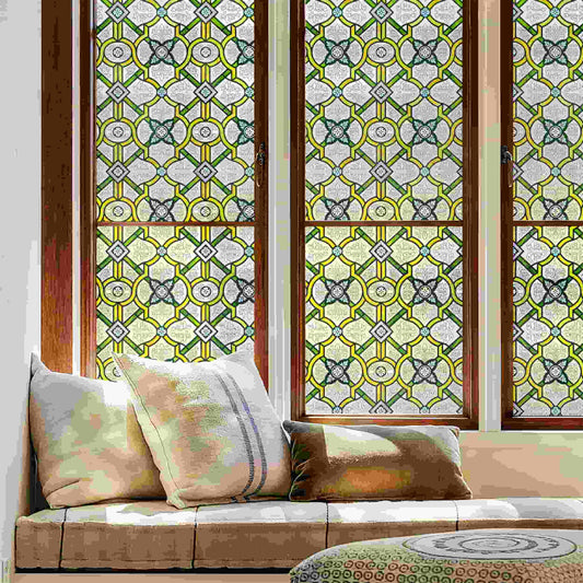 ADD.HERES Holy Lattice 3D Stained Glass Window Film Static Cling