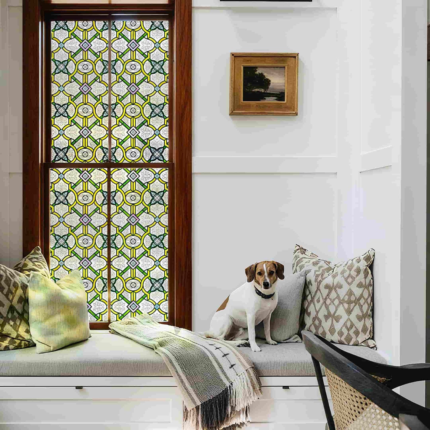 ADD.HERES Holy Lattice 3D Stained Glass Window Film Static Cling