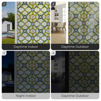 ADD.HERES Holy Lattice 3D Stained Glass Window Film Static Cling