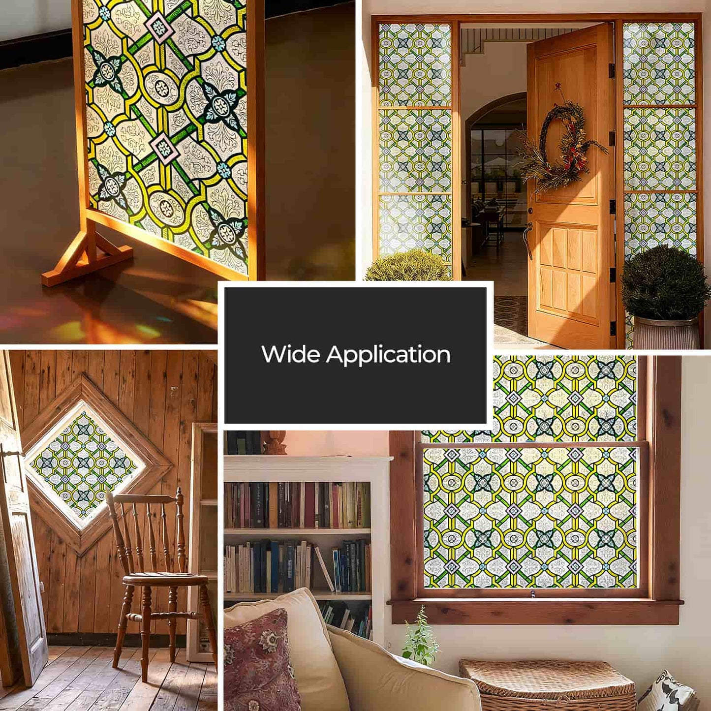 ADD.HERES Holy Lattice 3D Stained Glass Window Film Static Cling