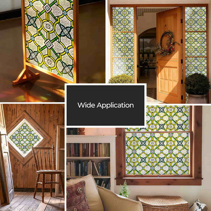 ADD.HERES Holy Lattice 3D Stained Glass Window Film Static Cling