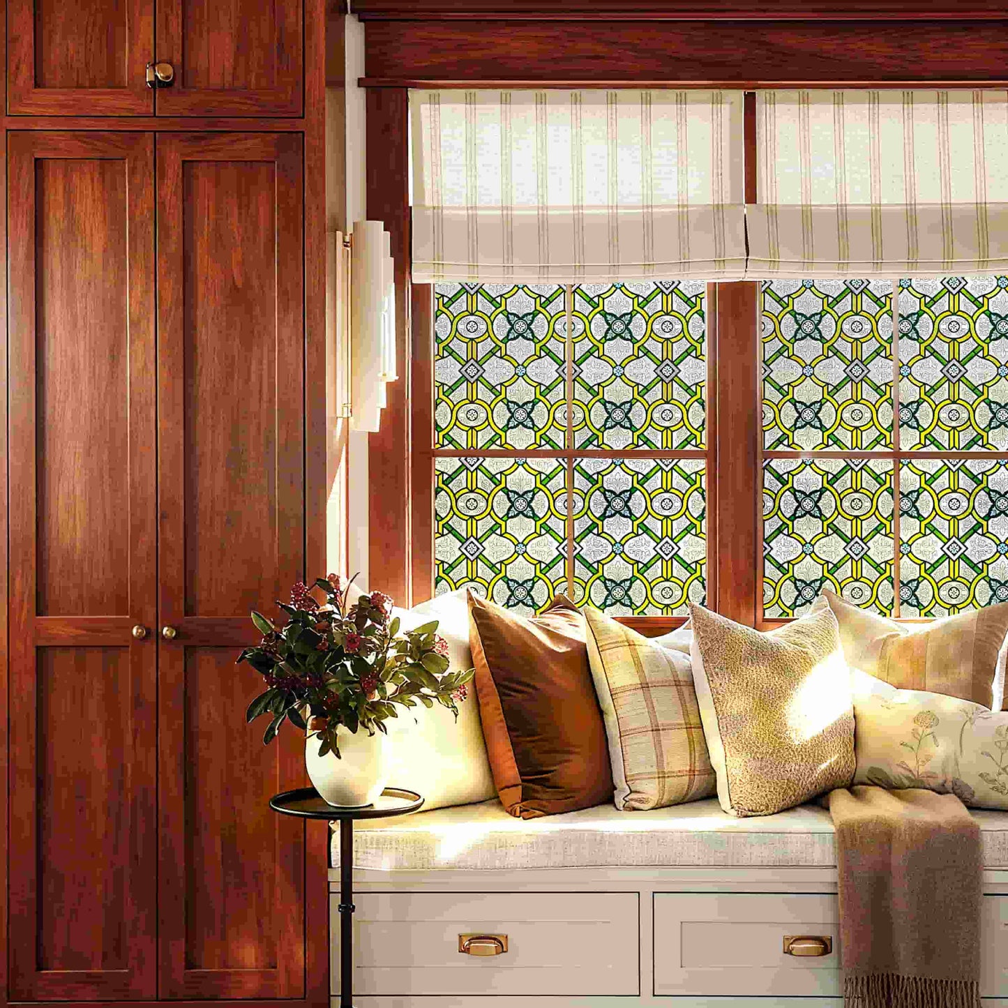 ADD.HERES Holy Lattice 3D Stained Glass Window Film Static Cling