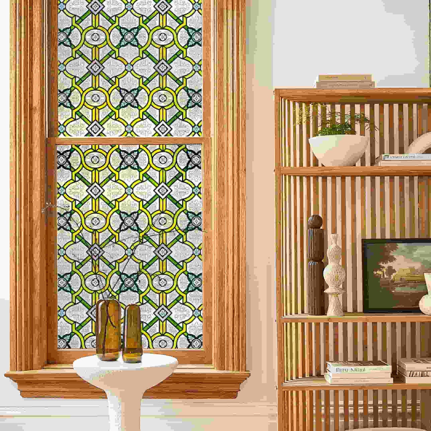 ADD.HERES Holy Lattice 3D Stained Glass Window Film Static Cling