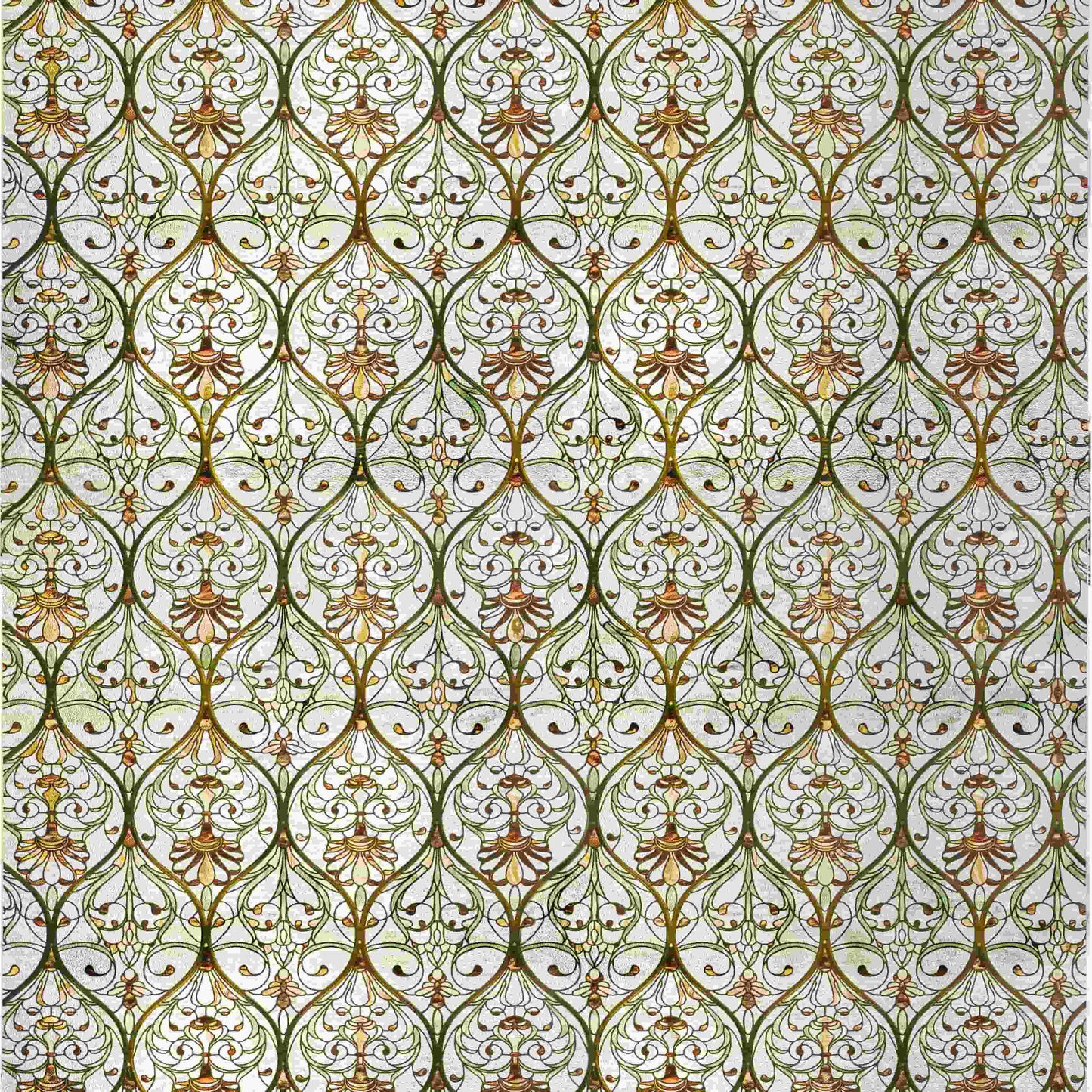 ADD.HERES Honeysuckle Ogee 3D Stained Glass Window Film Static Cling