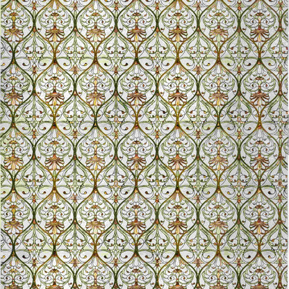 ADD.HERES Honeysuckle Ogee 3D Stained Glass Window Film Static Cling