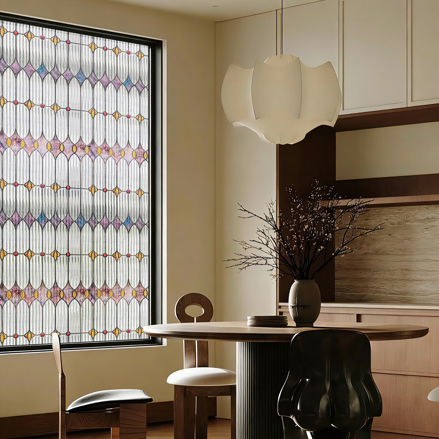 ADD.HERES Lumina Rhomb 3D Stained Glass Window Film Static Cling