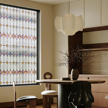 ADD.HERES Lumina Rhomb 3D Stained Glass Window Film Static Cling