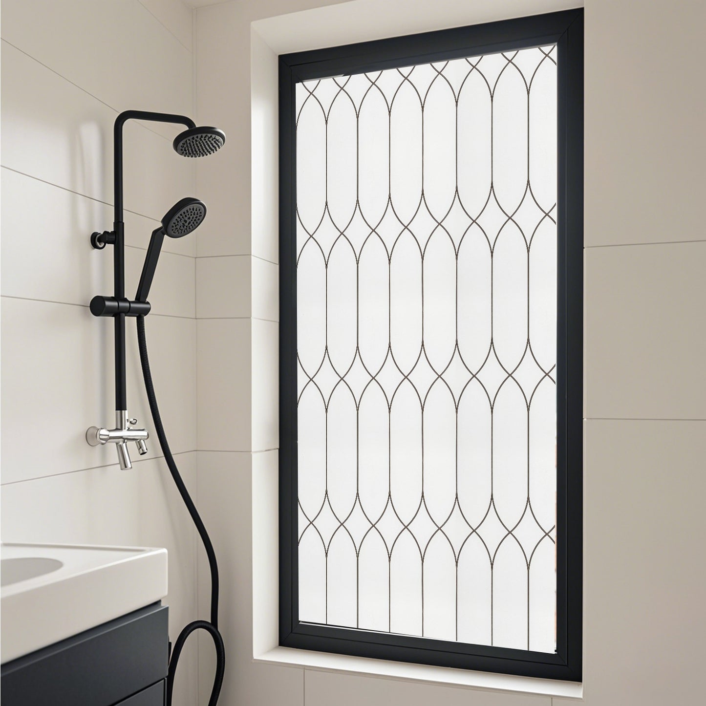 ADD.HERES Morocco 3D Stained Glass Window Film Static Cling