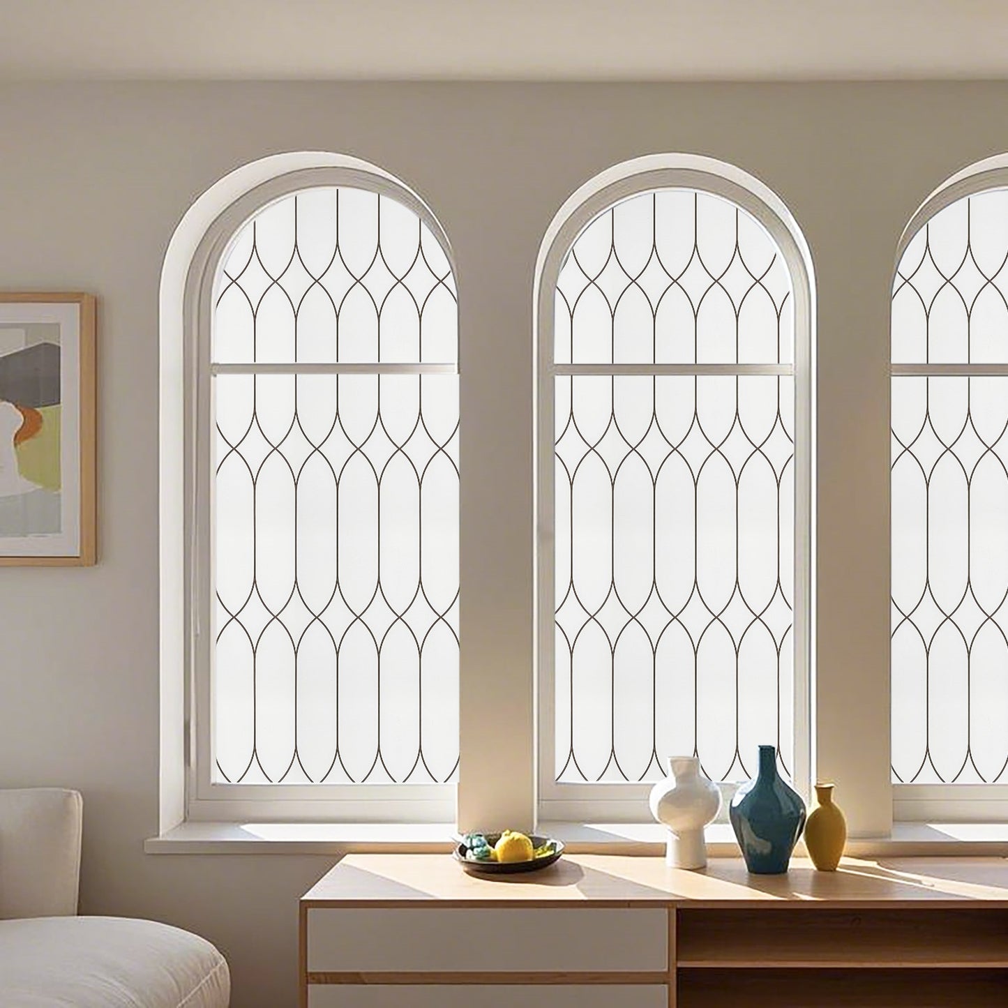 ADD.HERES Morocco 3D Stained Glass Window Film Static Cling