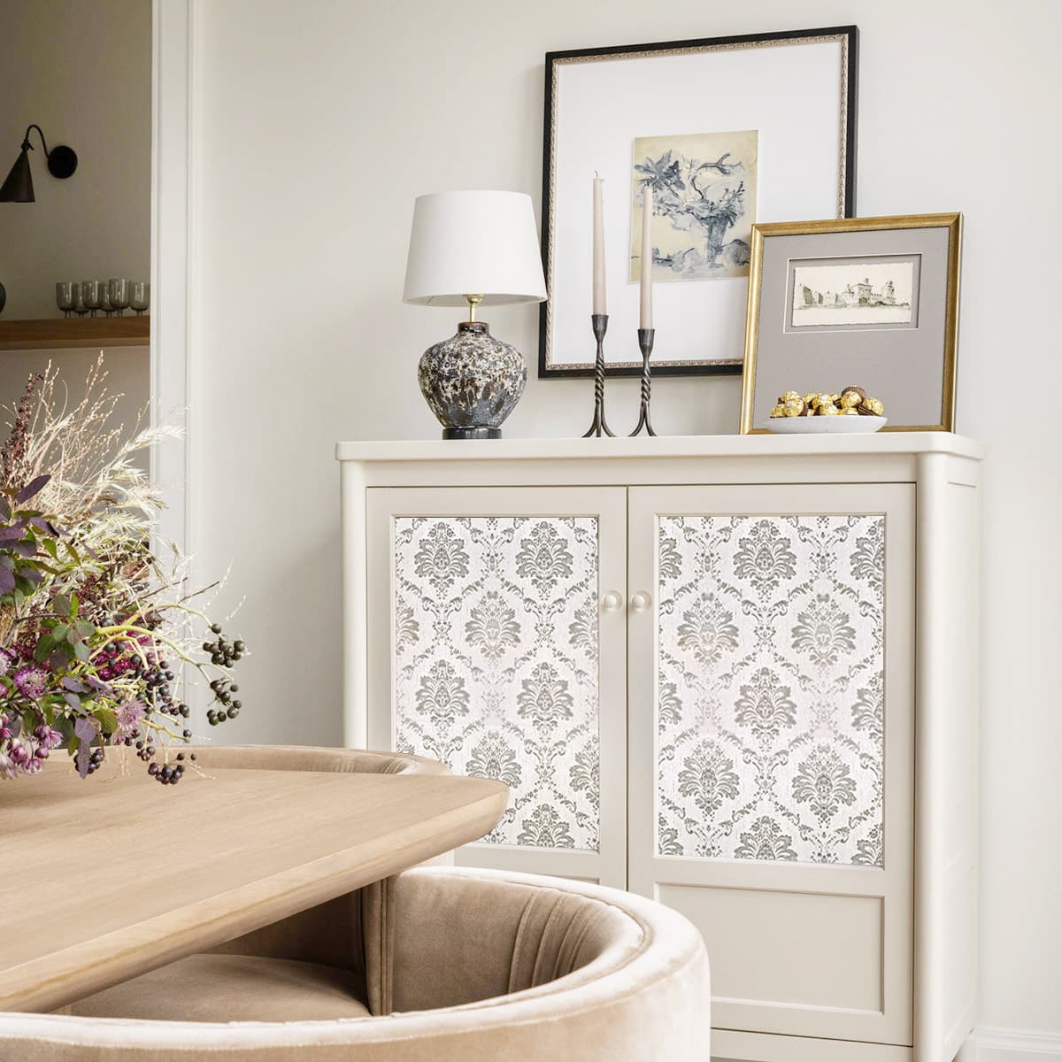 ADD.HERES Shorttube Lycoris 3D Stained Glass Window Film Static Cling