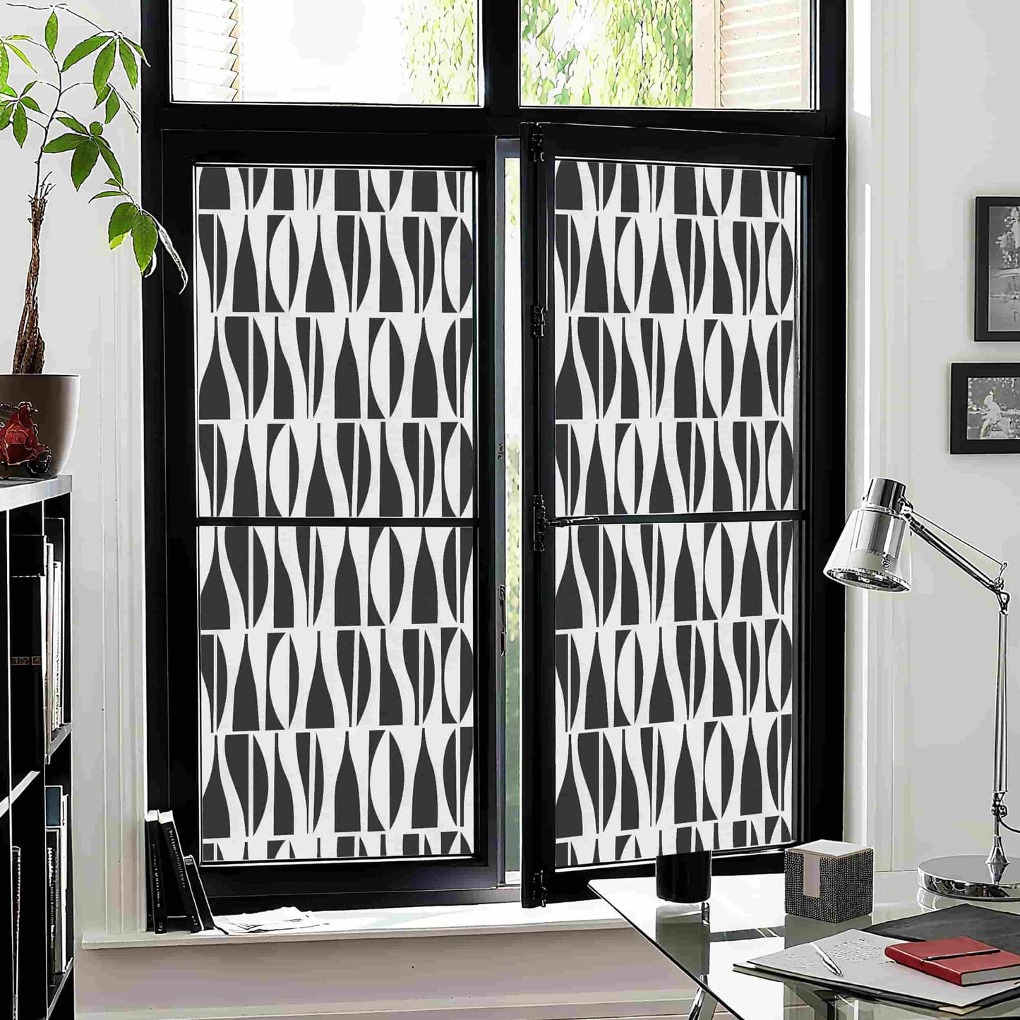 ADD.HERES Simple Shadow 3D Stained Glass Window Film Static Cling