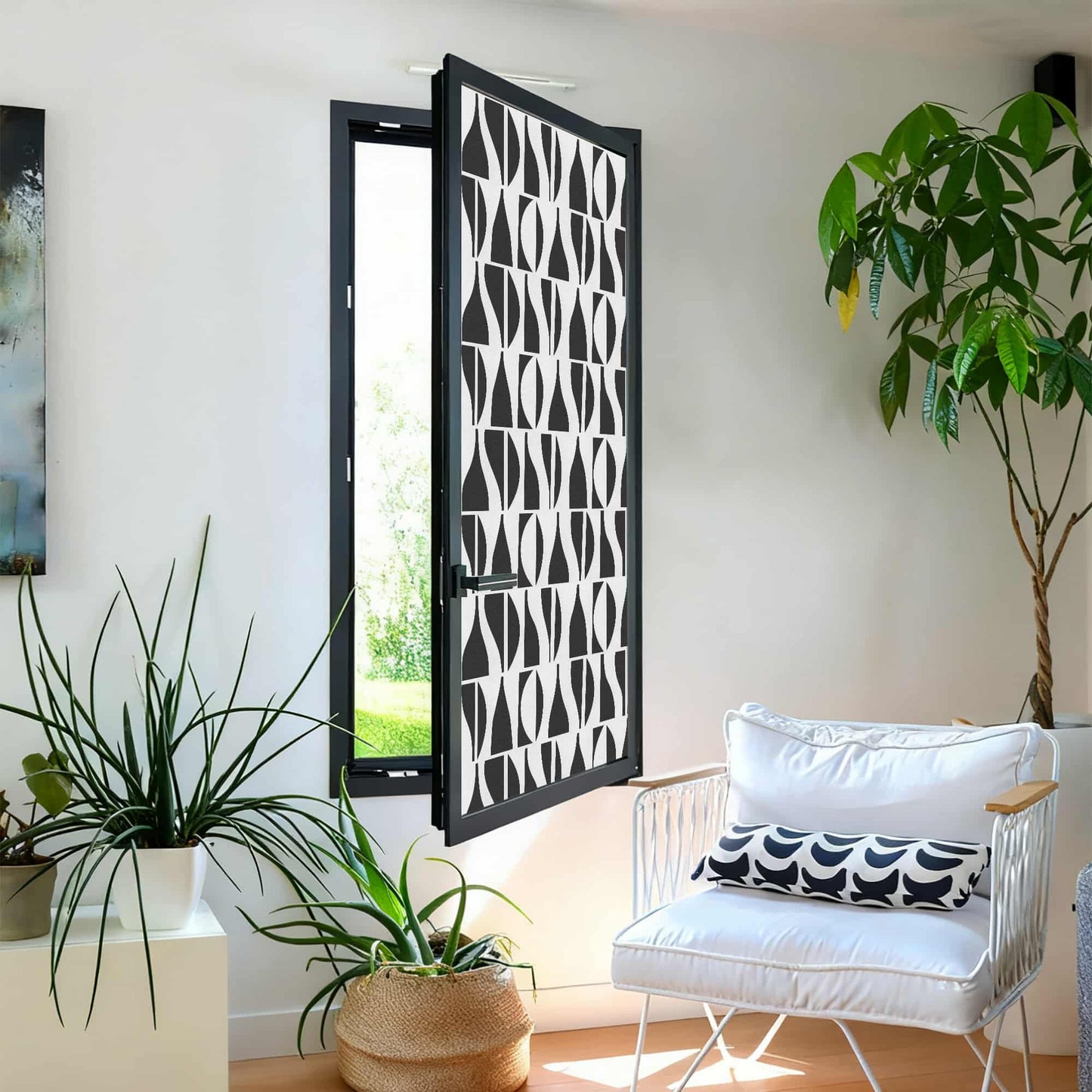 ADD.HERES Simple Shadow 3D Stained Glass Window Film Static Cling