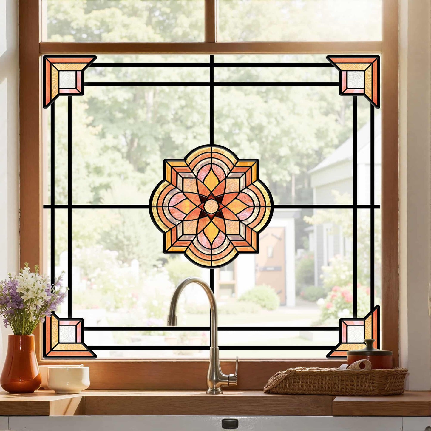 ADD.HERES Spessart 3D Stained Glass Window Film Static Cling