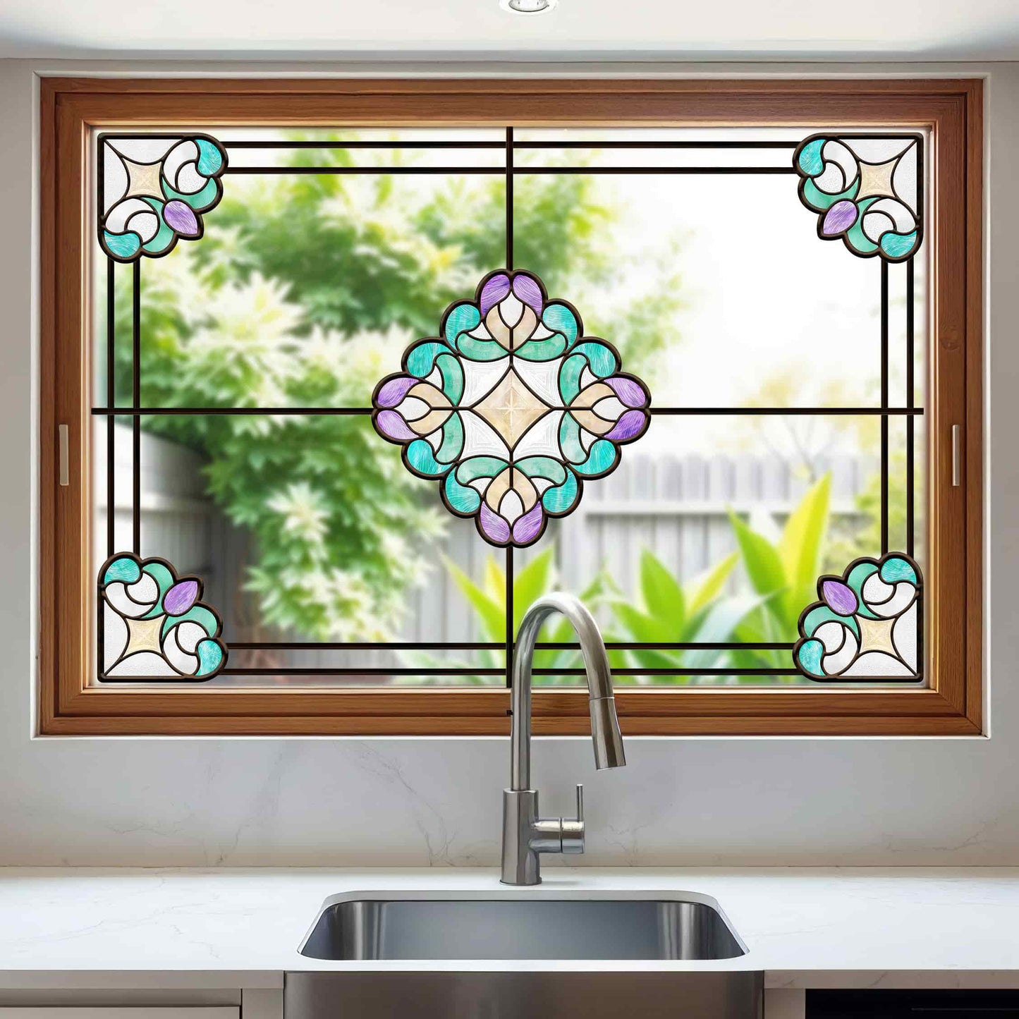 ADD.HERES Sri Lanka 3D Stained Glass Window Film Static Cling